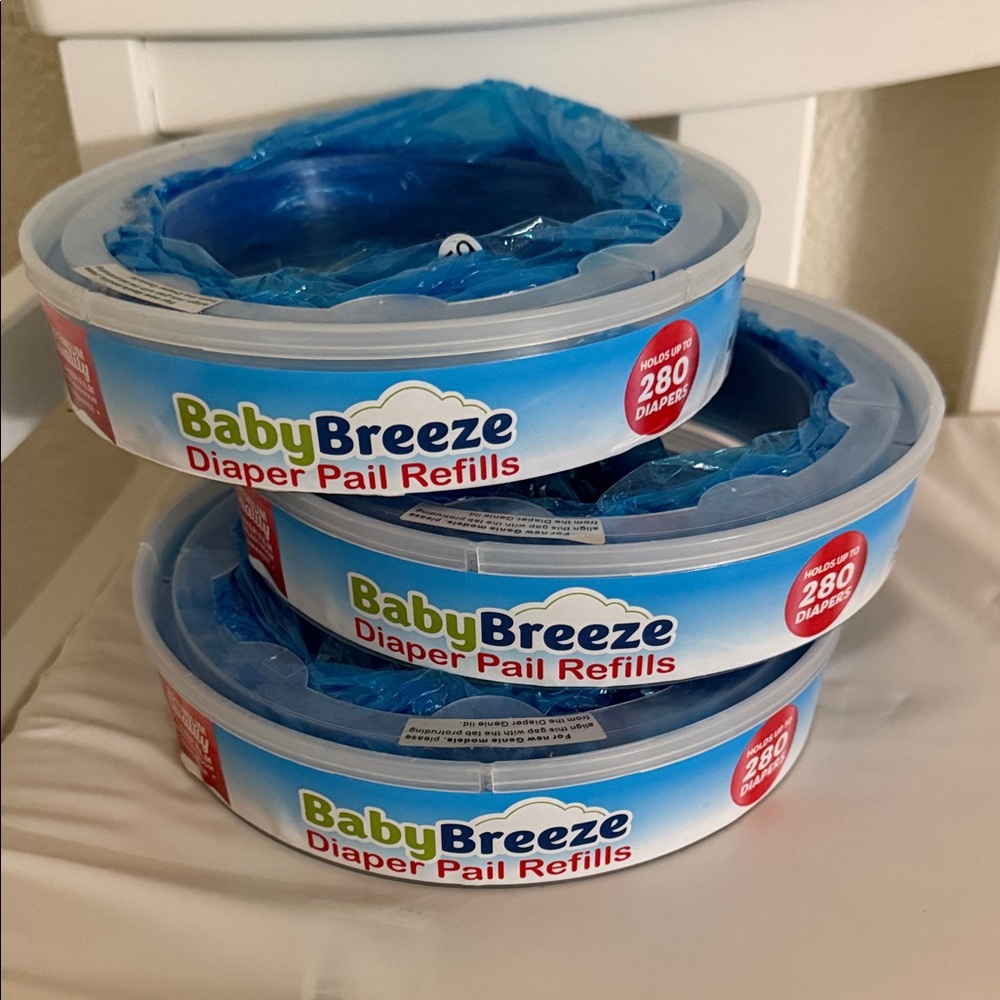 BabyBreeze Diaper Pail Refills - Blue (3 Pack)